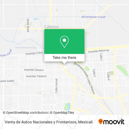 Mapa de Venta de Autos Nacionales y Fronterizos