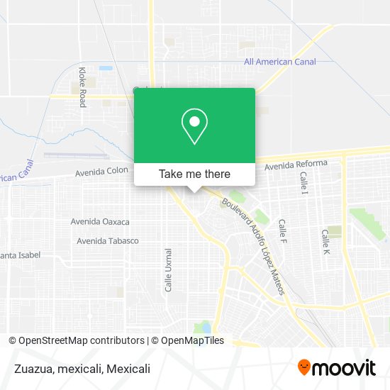 Zuazua, mexicali map