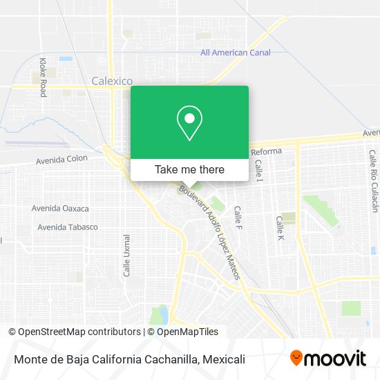 Monte de Baja California Cachanilla map