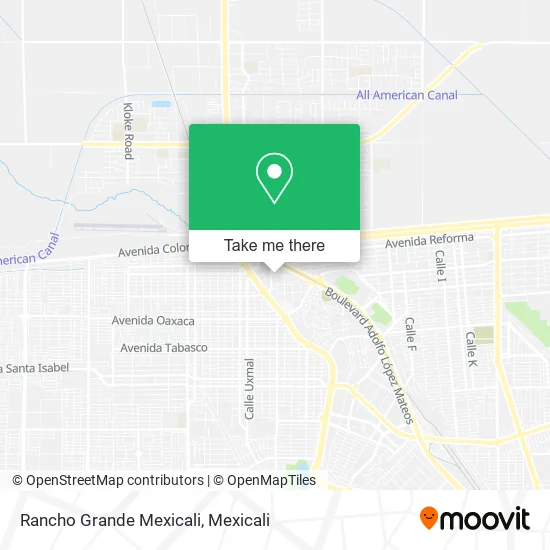Rancho Grande Mexicali map