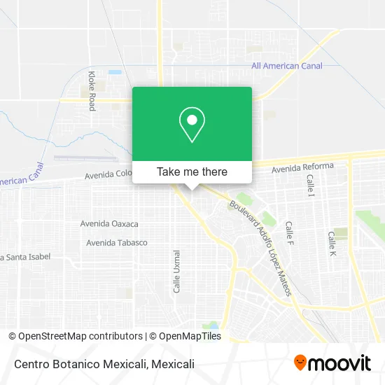 Centro Botanico Mexicali map