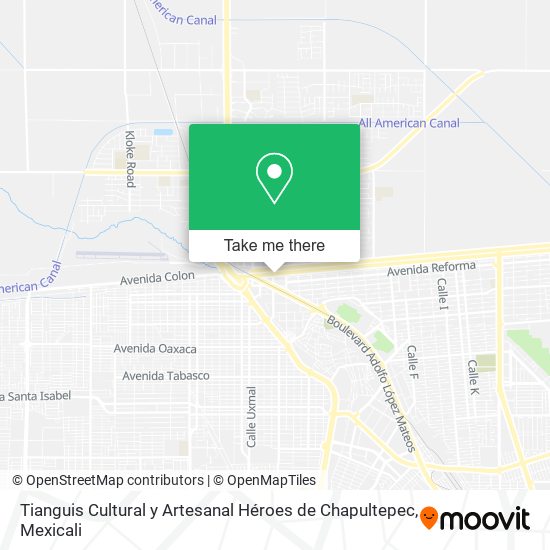 Tianguis Cultural y Artesanal Héroes de Chapultepec map