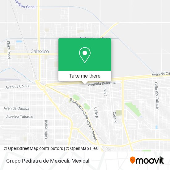 Mapa de Grupo Pediatra de Mexicali