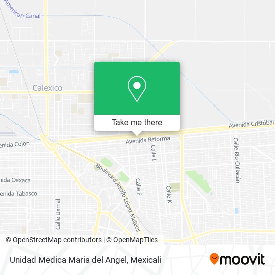 Mapa de Unidad Medica Maria del Angel