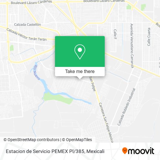 Mapa de Estacion de Servicio PEMEX Pl / 385