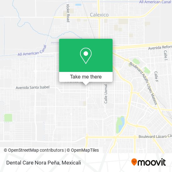 Mapa de Dental Care Nora Peña
