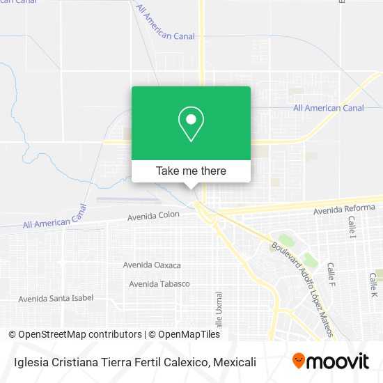 Iglesia Cristiana Tierra Fertil Calexico map