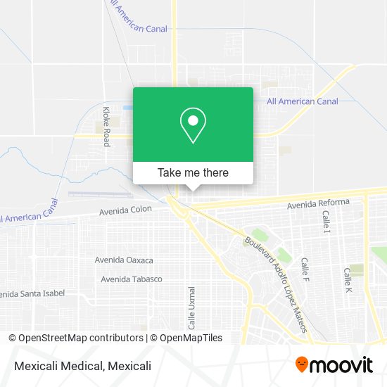 Mexicali Medical map