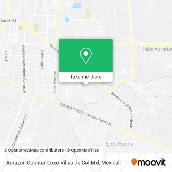 Mapa de Amazon Counter-Oxxo Villas de Col Mxl