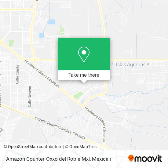 Amazon Counter-Oxxo del Roble Mxl map