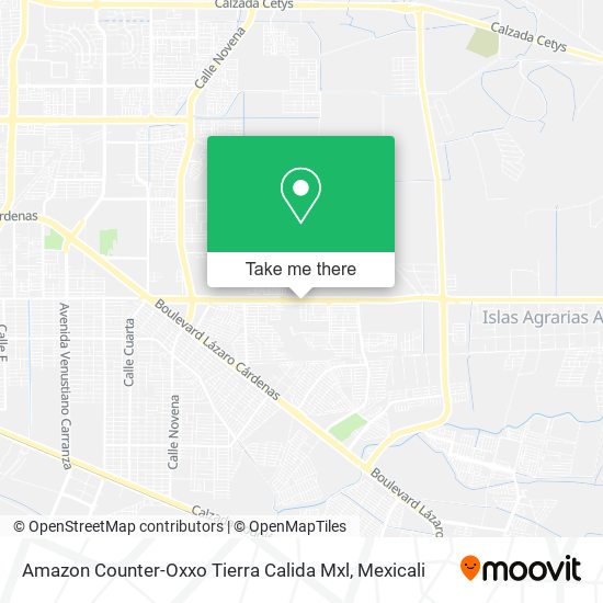 Amazon Counter-Oxxo Tierra Calida Mxl map