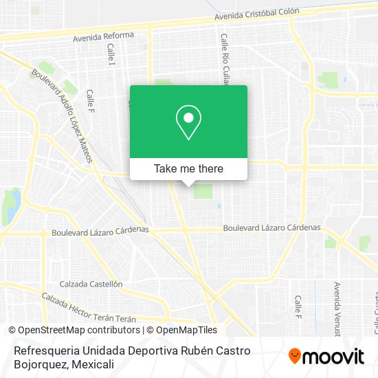 Mapa de Refresqueria Unidada Deportiva Rubén Castro Bojorquez