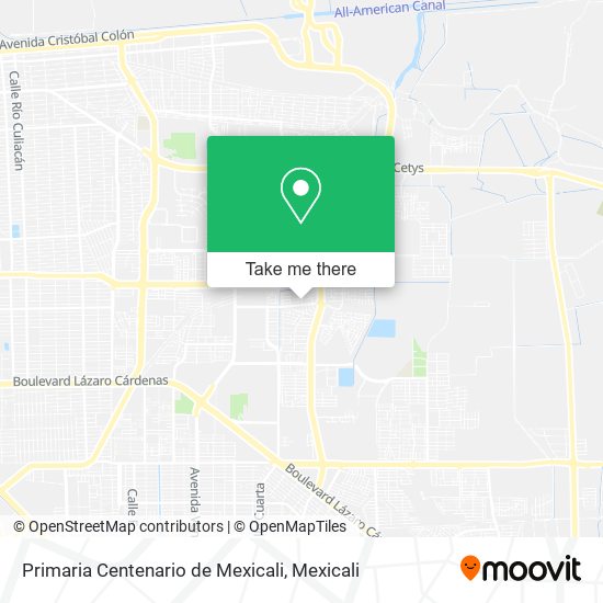Mapa de Primaria Centenario de Mexicali