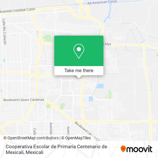 Mapa de Cooperativa Escolar de Primaria Centenario de Mexicali