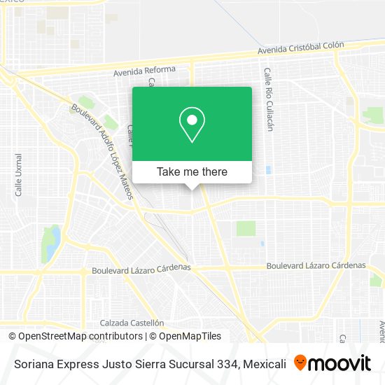 Soriana Express Justo Sierra Sucursal 334 map