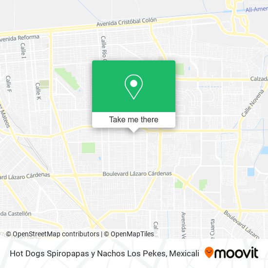 Hot Dogs Spiropapas y Nachos Los Pekes map