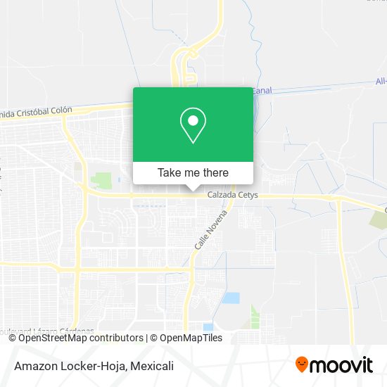 Mapa de Amazon Locker-Hoja