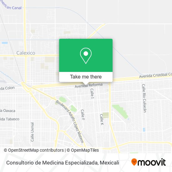 Mapa de Consultorio de Medicina Especializada