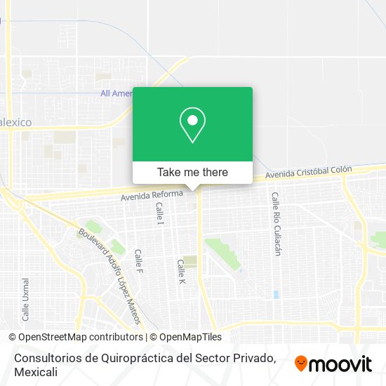 Consultorios de Quiropráctica del Sector Privado map