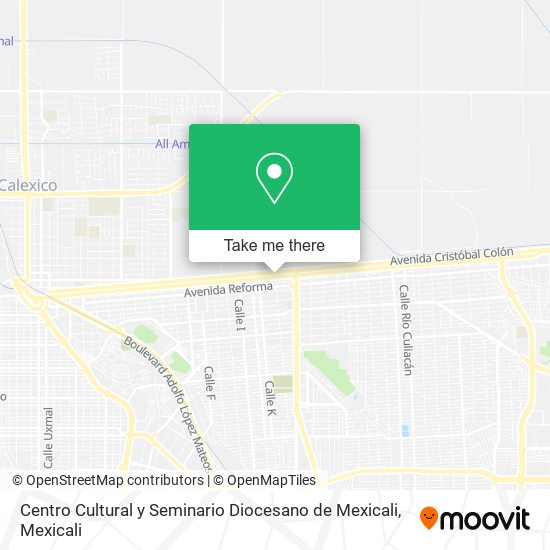 Mapa de Centro Cultural y Seminario Diocesano de Mexicali