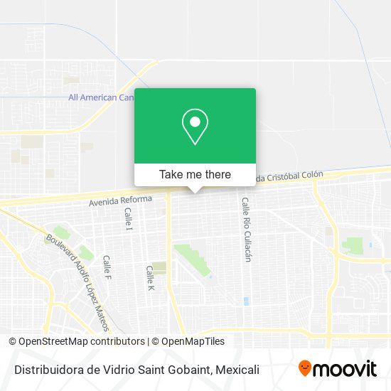Distribuidora de Vidrio Saint Gobaint map