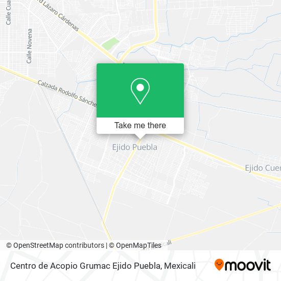 Mapa de Centro de Acopio Grumac Ejido Puebla