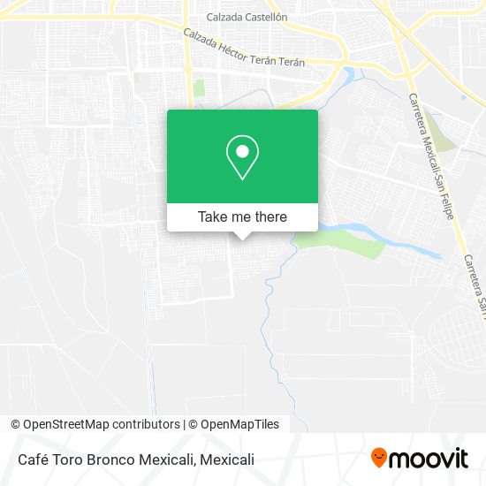 Mapa de Café Toro Bronco Mexicali