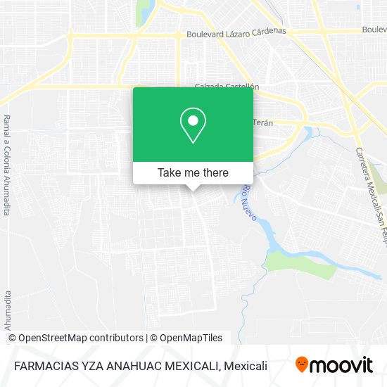 FARMACIAS YZA ANAHUAC MEXICALI map