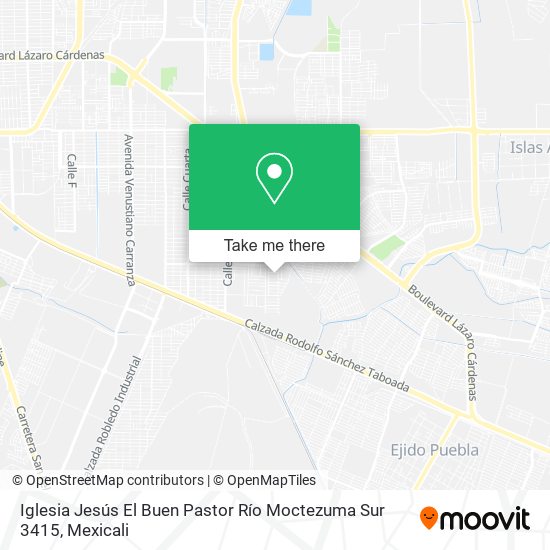 Iglesia Jesús El Buen Pastor Río Moctezuma Sur 3415 map