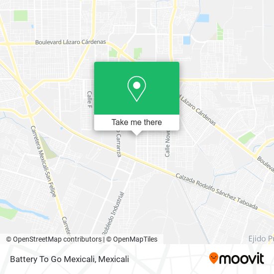 Mapa de Battery To Go Mexicali