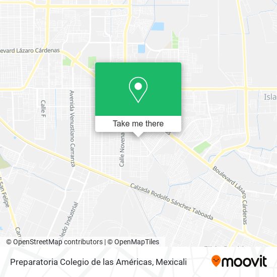 Preparatoria Colegio de las Américas map