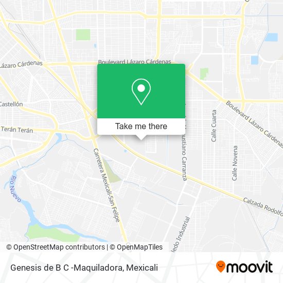 Genesis de B C -Maquiladora map