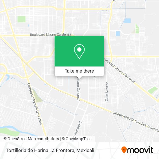 Mapa de Tortillería de Harina La Frontera
