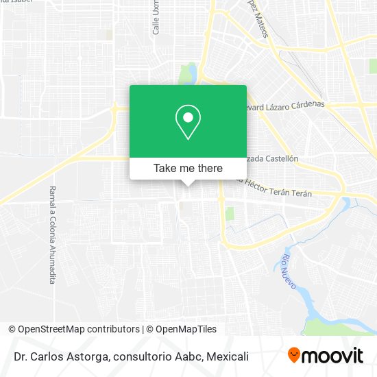 Dr. Carlos Astorga, consultorio Aabc map