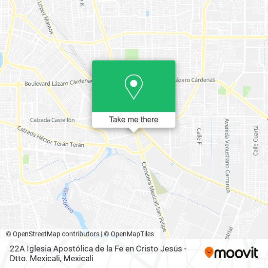 22A Iglesia Apostólica de la Fe en Cristo Jesús - Dtto. Mexicali map