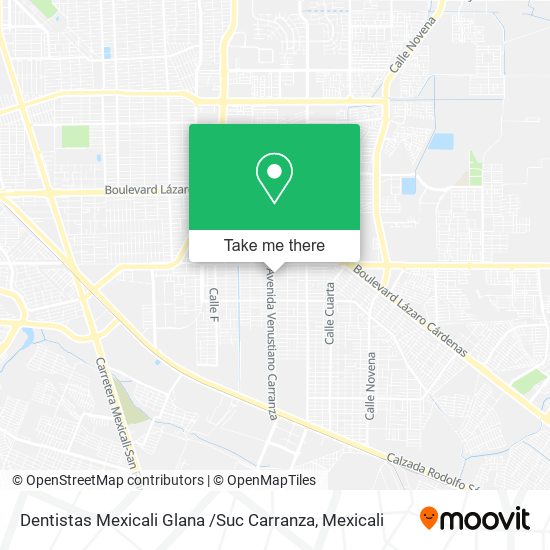 Dentistas Mexicali Glana /Suc Carranza map