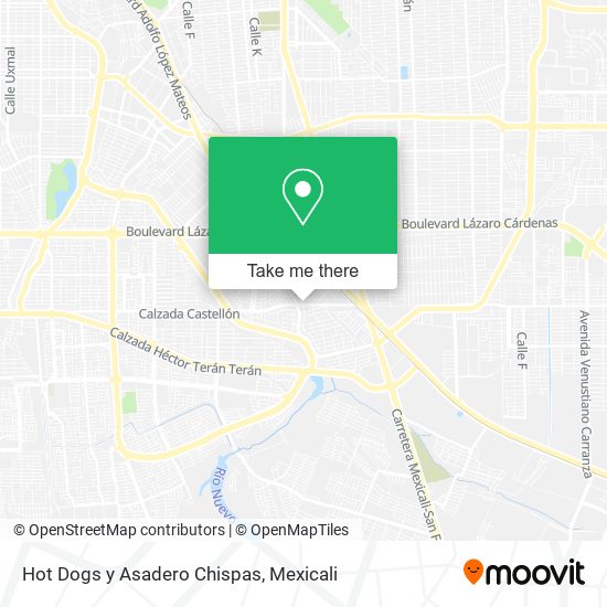 Hot Dogs y Asadero Chispas map