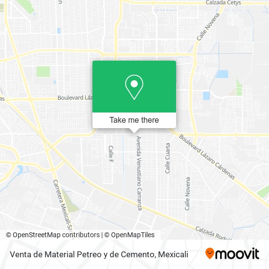 Venta de Material Petreo y de Cemento map