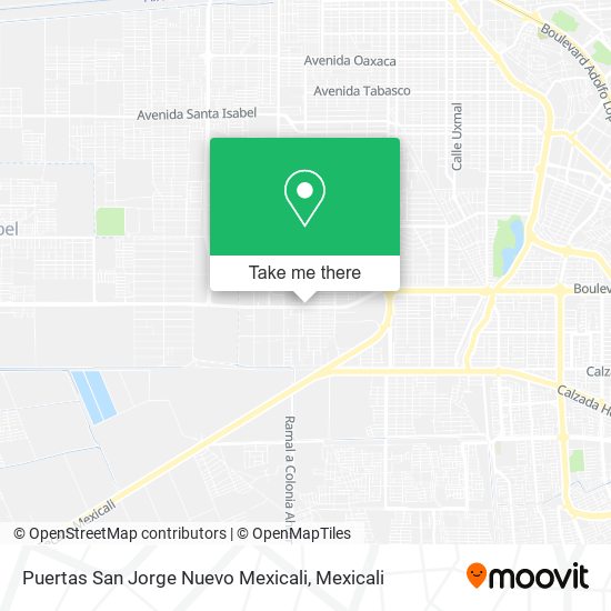 Mapa de Puertas San Jorge Nuevo Mexicali