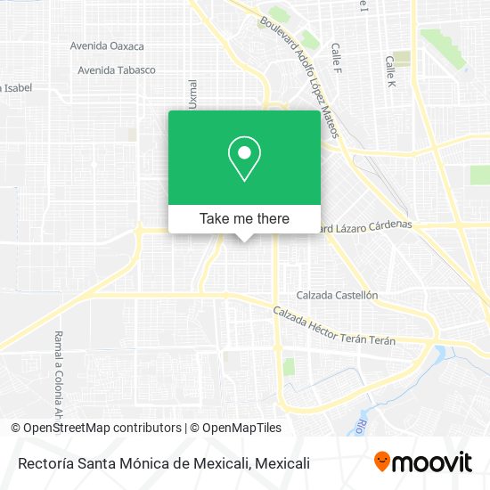 Mapa de Rectoría Santa Mónica de Mexicali