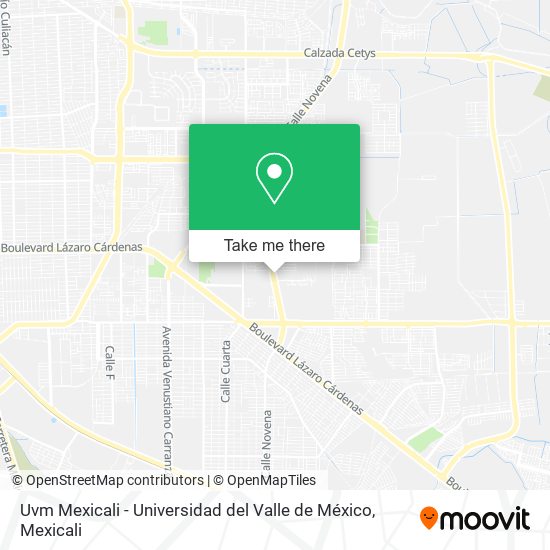Uvm Mexicali - Universidad del Valle de México map
