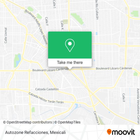 Autozone Refacciones map