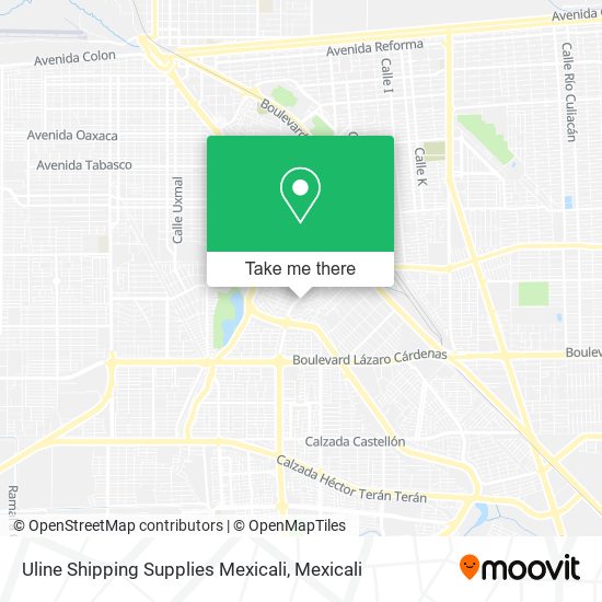 Mapa de Uline Shipping Supplies Mexicali