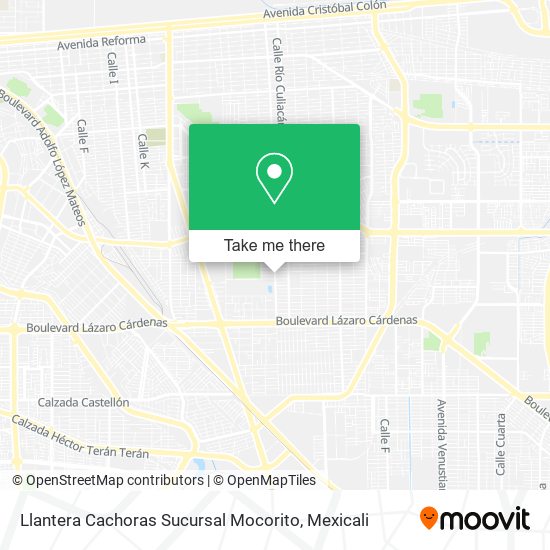 Mapa de Llantera Cachoras Sucursal Mocorito