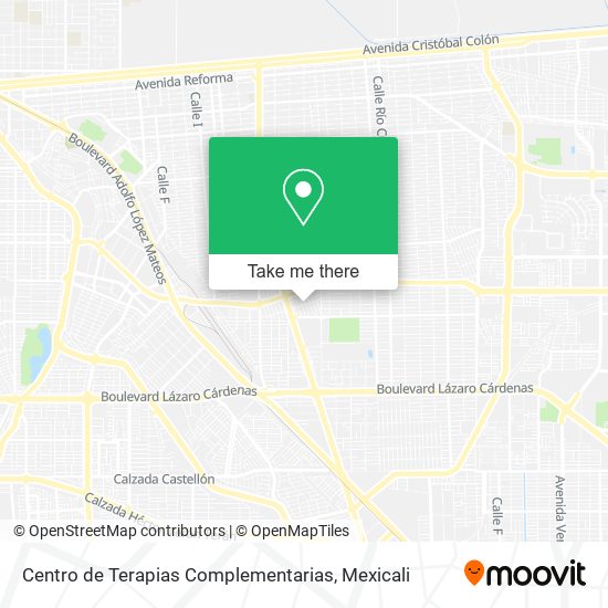 Mapa de Centro de Terapias Complementarias