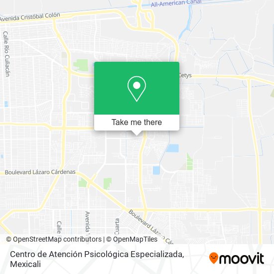 Mapa de Centro de Atención Psicológica Especializada