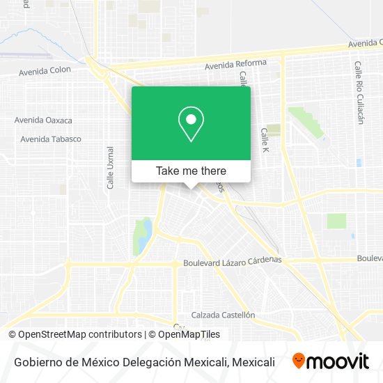 Mapa de Gobierno de México Delegación Mexicali