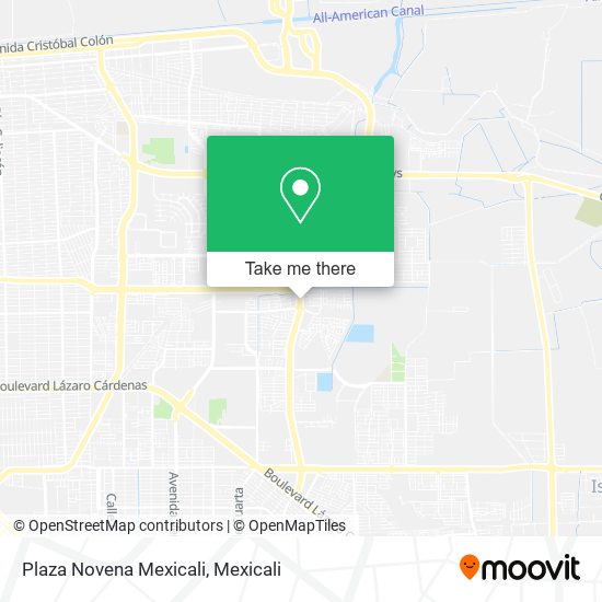 Mapa de Plaza Novena Mexicali