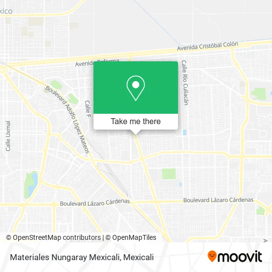 Materiales Nungaray Mexicali map