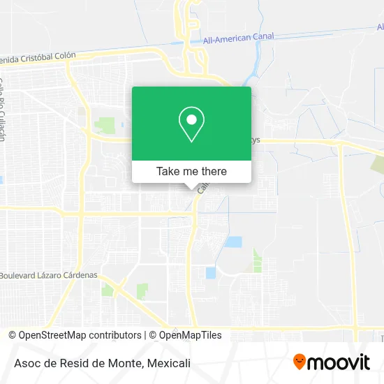 Asoc de Resid de Monte map
